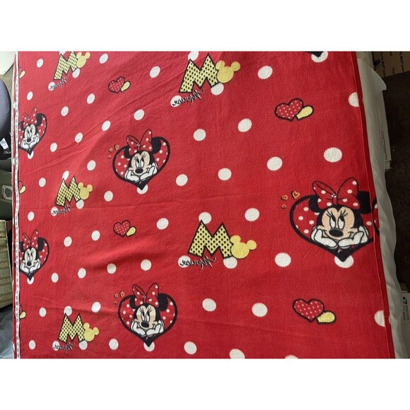 Disney Minnie Mouse Blanket  58 in x 66 in, Red Disney Fleece Bedroom - Picture 1 of 13